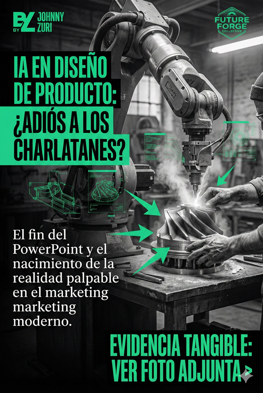 IA en Diseño de Producto: ¿Adiós a los Charlatanes? El fin del PowerPoint y el nacimiento de la realidad palpable en el marketing IA en Diseño de Producto: ¿Adiós a los Charlatanes?El fin del PowerPoint y el nacimiento de la realidad palpable en el marketing